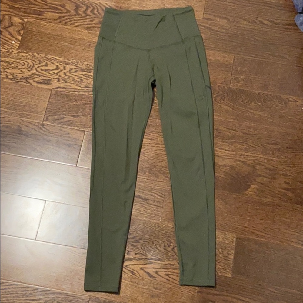 Army green gym Leggings